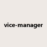 vice-manager是什么意思