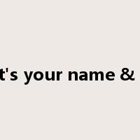 What's your name & Yeah是什么意思