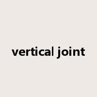 vertical joint是什么意思