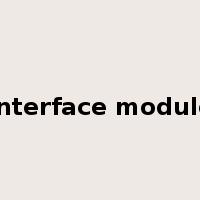 interface module是什么意思