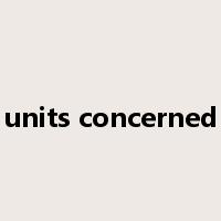 units concerned是什么意思