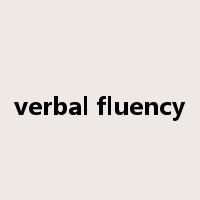 verbal fluency是什么意思