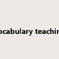 vocabulary teaching是什么意思