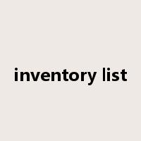 inventory list是什么意思