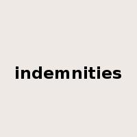 indemnities是什么意思