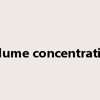 volume concentration是什么意思