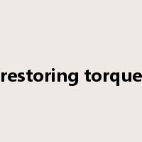 restoring torque是什么意思
