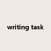 writing task是什么意思