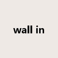 wall in是什么意思