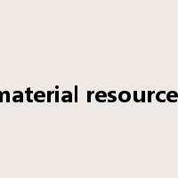 material resources是什么意思