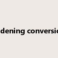 widening conversion是什么意思