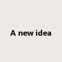 A new idea是什么意思