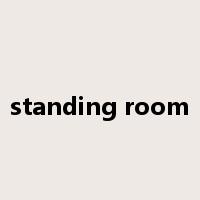standing room是什么意思