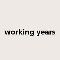 working years是什么意思