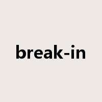 break-in是什么意思