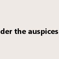 under the auspices of是什么意思