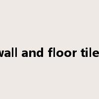 wall and floor tiles是什么意思