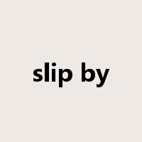 slip by是什么意思