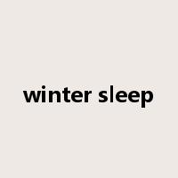 winter sleep是什么意思
