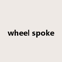 wheel spoke是什么意思