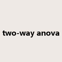 two-way anova是什么意思