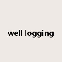 well logging是什么意思
