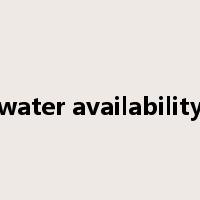 water availability是什么意思