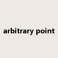 arbitrary point是什么意思