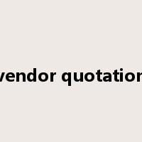 vendor quotation是什么意思