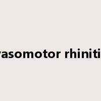 vasomotor rhinitis是什么意思