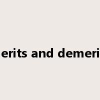 merits and demerits是什么意思