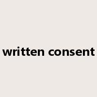 written consent是什么意思