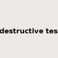 nondestructive testing是什么意思