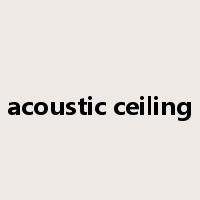 acoustic ceiling是什么意思