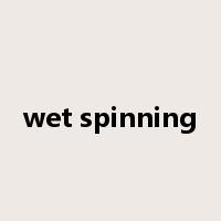 wet spinning是什么意思