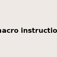 macro instruction是什么意思