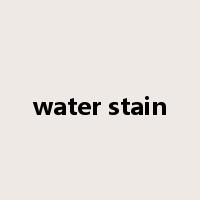 water stain是什么意思