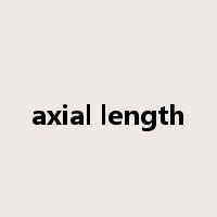 axial length是什么意思