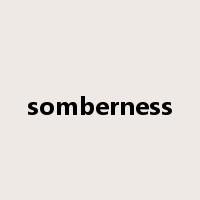somberness是什么意思