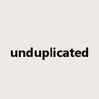 unduplicated是什么意思