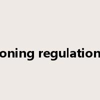 zoning regulations是什么意思