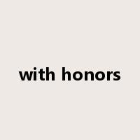 with honors是什么意思