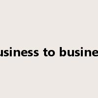 business to business是什么意思