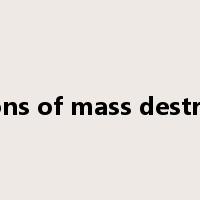 weapons of mass destruction是什么意思