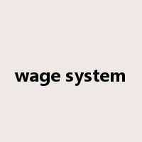 wage system是什么意思