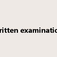 written examination是什么意思