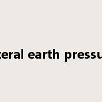 lateral earth pressure是什么意思