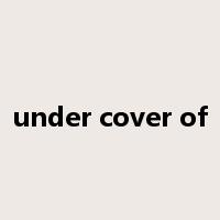 under cover of是什么意思