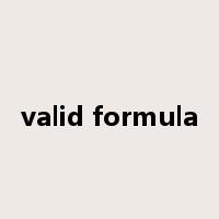 valid formula是什么意思