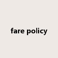 fare policy是什么意思